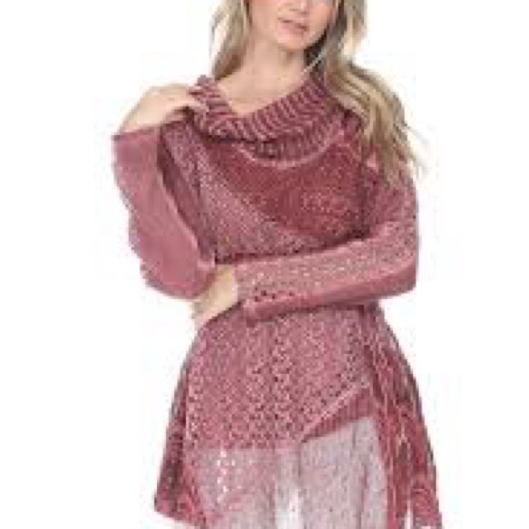 Simply Couture Mauve Cowl Neck Sweater - Picture 1 of 8